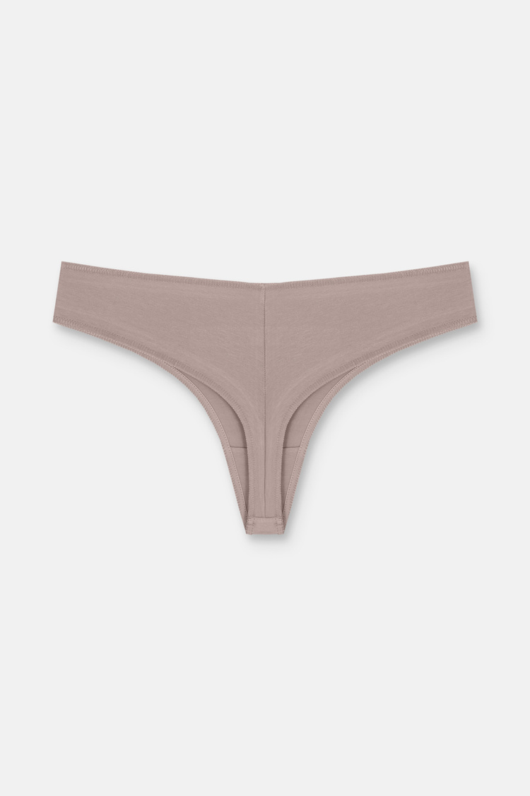 Ecru / Cappucino / Pink 3 P Basic Cotton Brazilian String