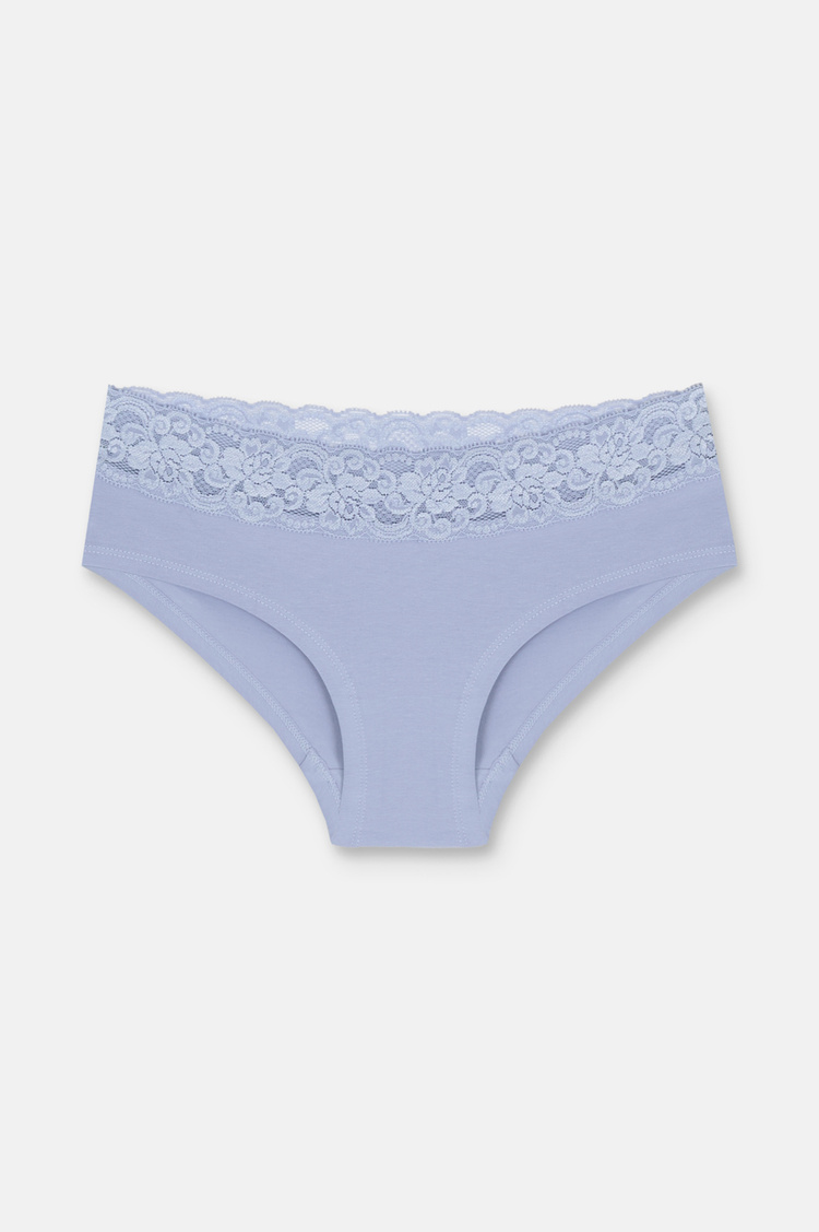 Lilac / indigo / Stone 3 P Cotton Brazilian Short
