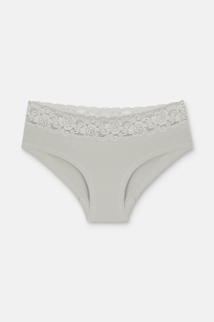 Lilac / indigo / Stone 3 P Cotton Brazilian Short