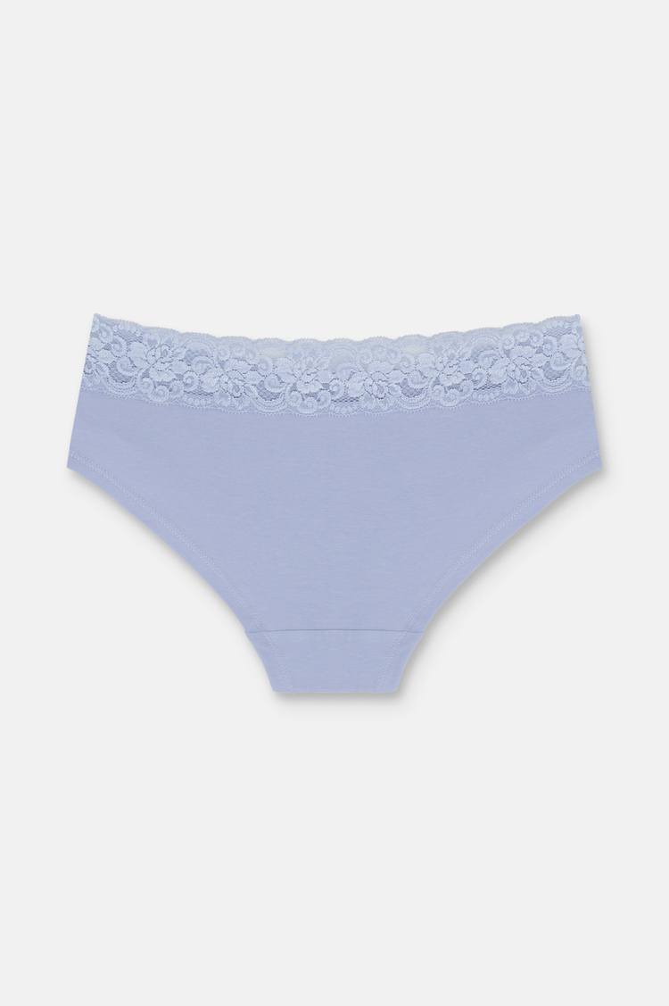 Lilac / indigo / Stone 3 P Cotton Brazilian Short