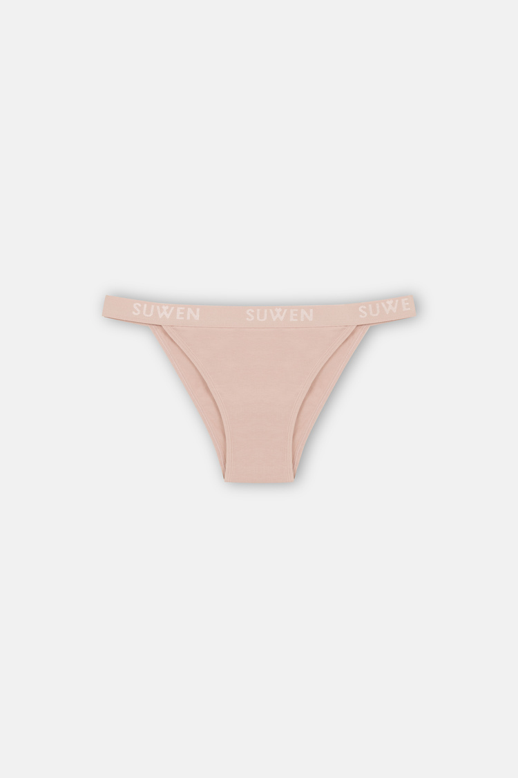 Nude / Brown / Pink 3 P Suwen Elastic Slip