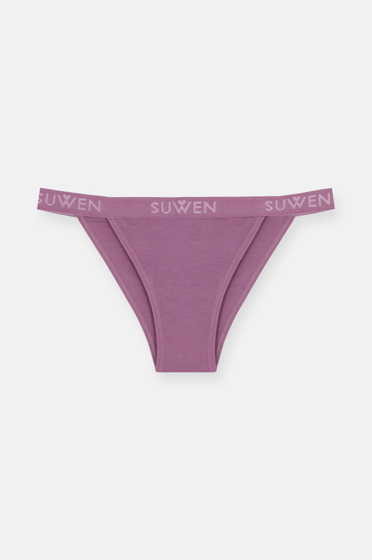 Purple / Pink / Cappucino 3 P Suwen Elastic Slip
