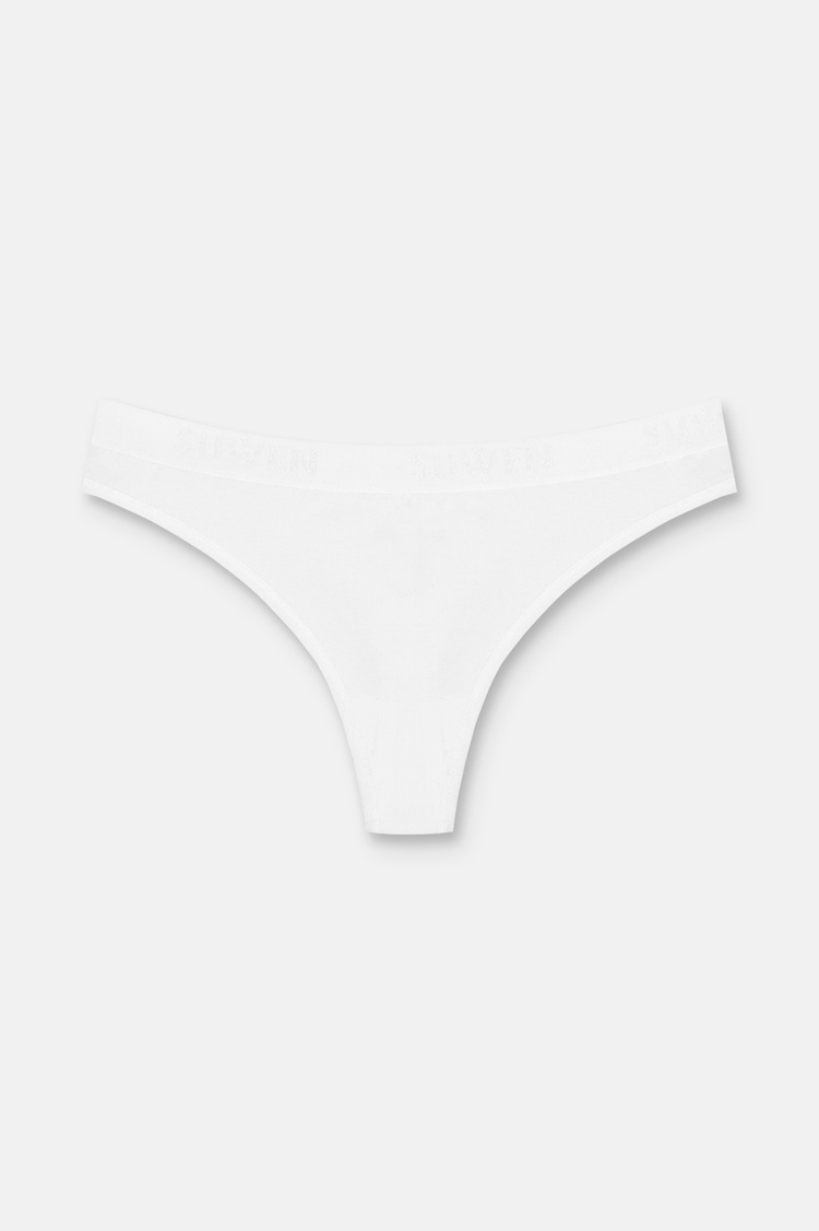 Siyah / Gri / Beyaz 3'lü Pamuklu Lastikli Normal Bel String Külot