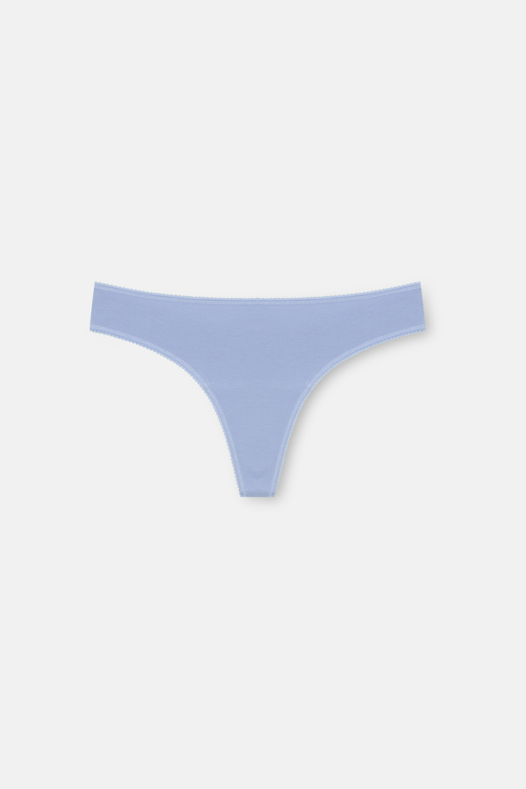 Bloomberry 3'lü Pamuklu Desenli Normal Bel String Külot