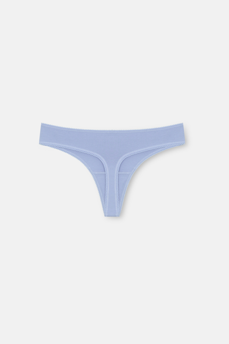 Bloomberry 3'lü Pamuklu Desenli Normal Bel String Külot
