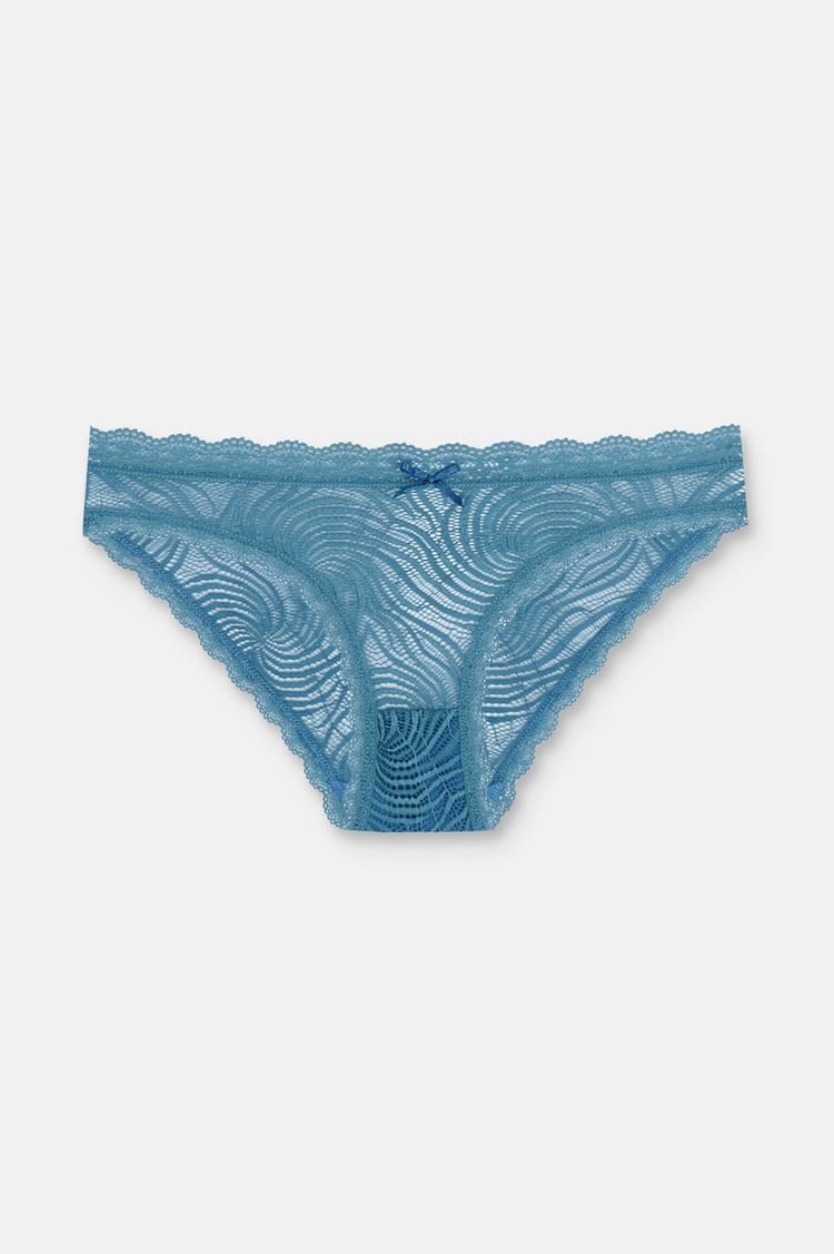 Yeşil / Bordo / Pembe 3'lü Dantelli Normal Bel Slip Külot