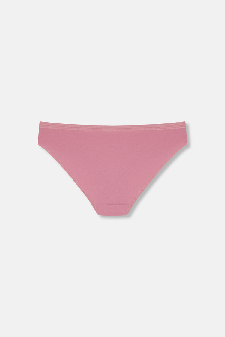 Ecru / Cappucino / Pink 3 P Cotton Trimlace Slip