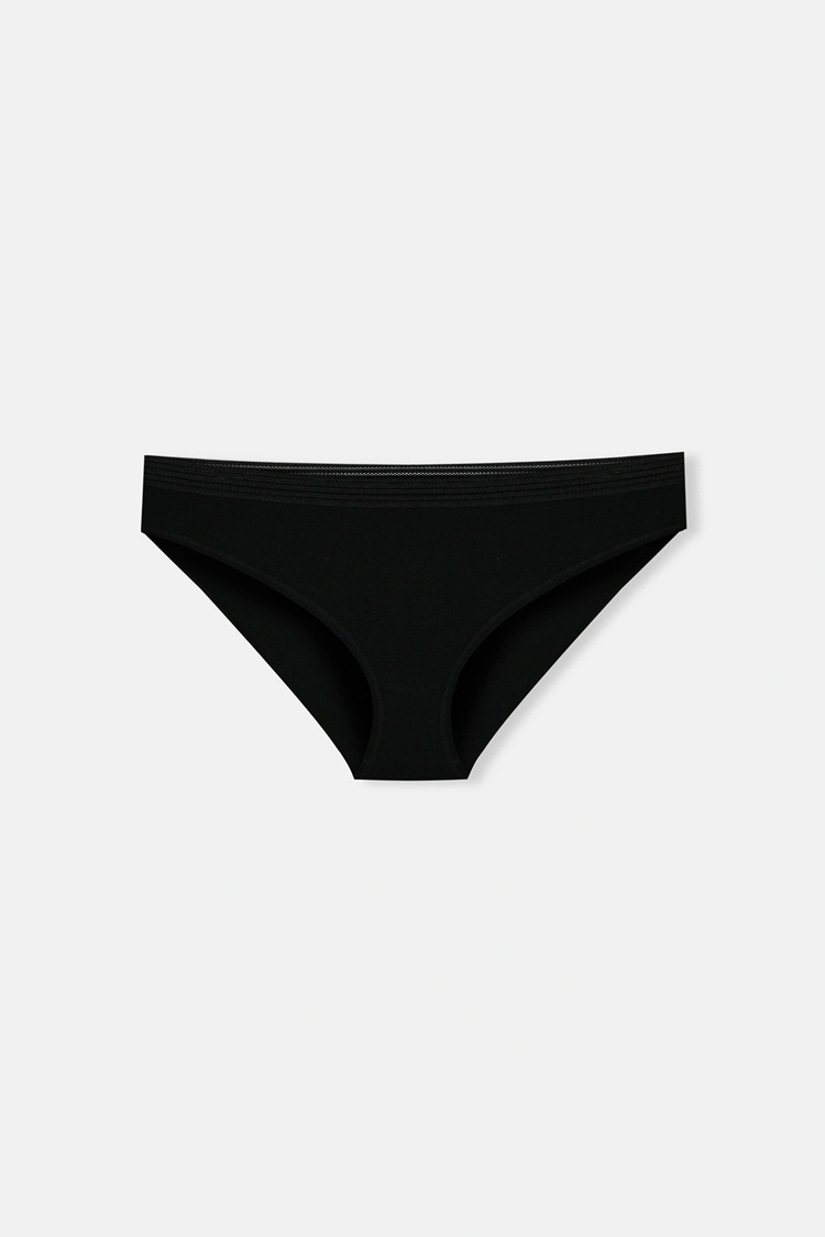 Siyah / Gri / Beyaz 3'lü Pamuklu Dantelli Slip Külot