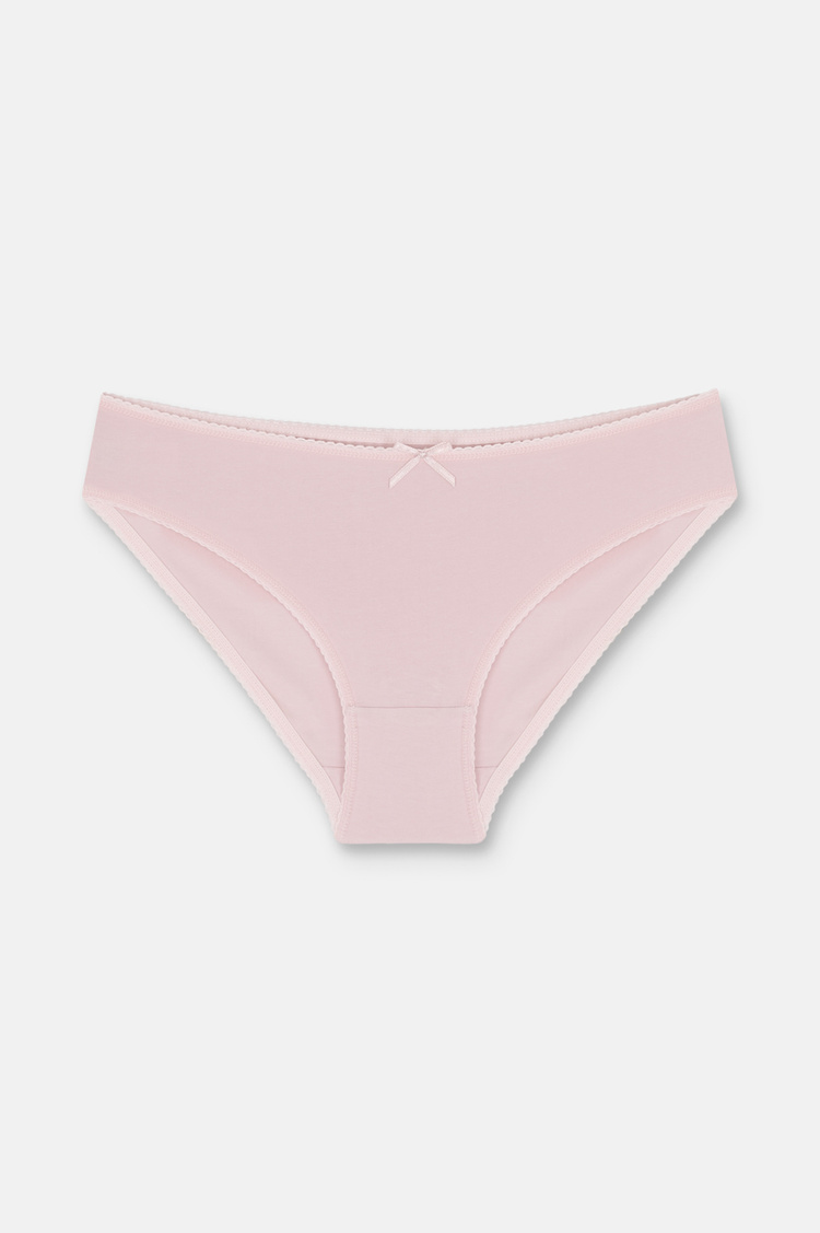 Kahverengi / Pembe / Gül Kurusu 3'lü Pamuklu Normal Bel Slip Külot