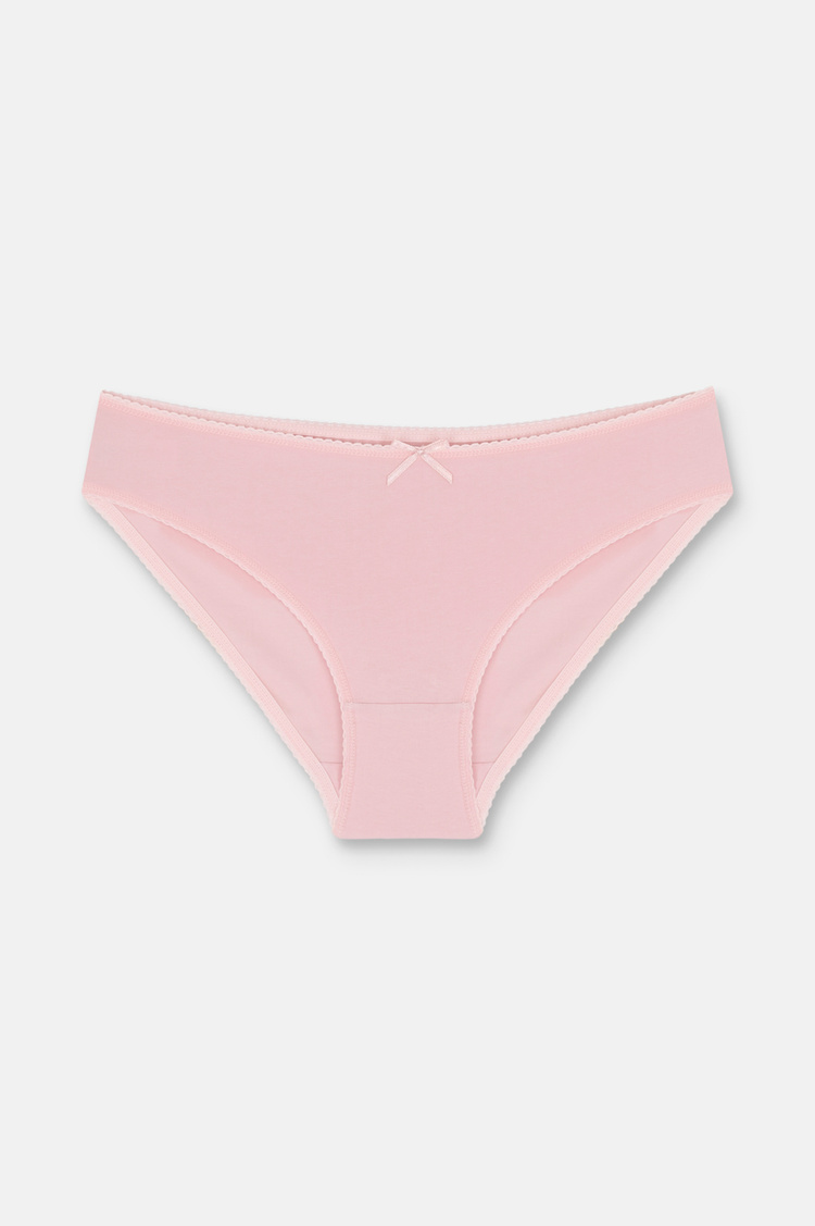 Kahverengi / Pembe / Gül Kurusu 3'lü Pamuklu Normal Bel Slip Külot
