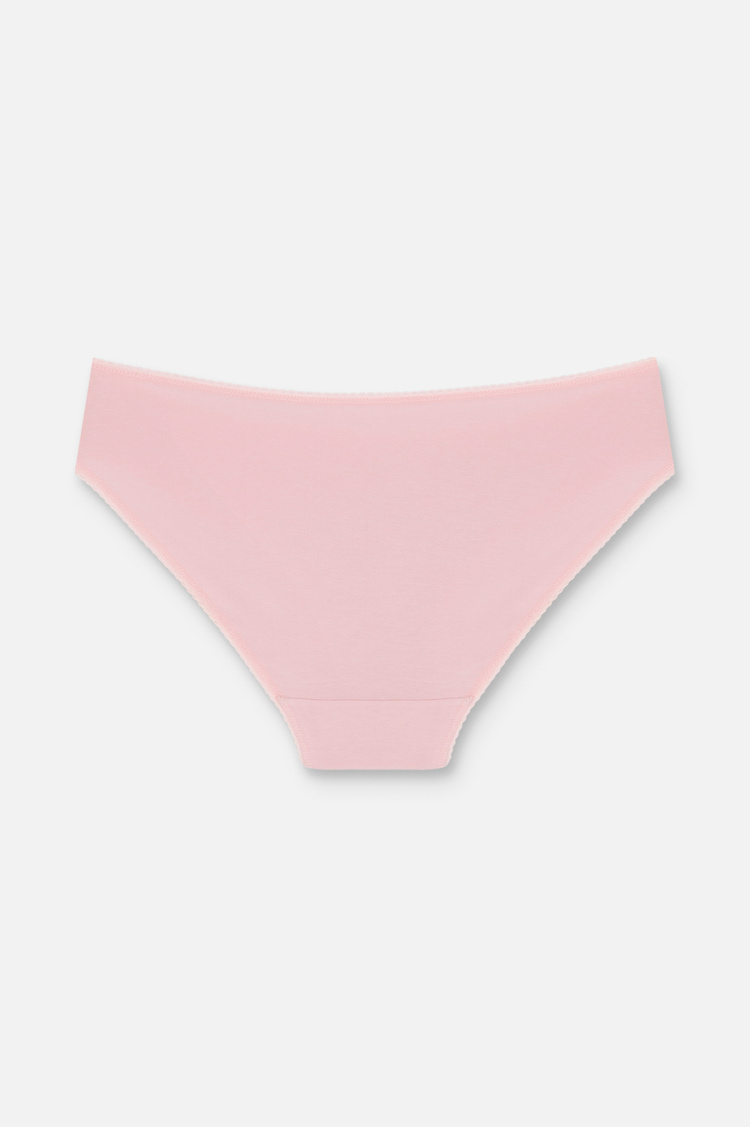 Kahverengi / Pembe / Gül Kurusu 3'lü Pamuklu Normal Bel Slip Külot