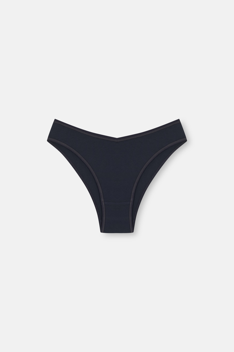 Antrasit / Bej / Vizon 3'lü Pamuklu Brazilian Slip Külot