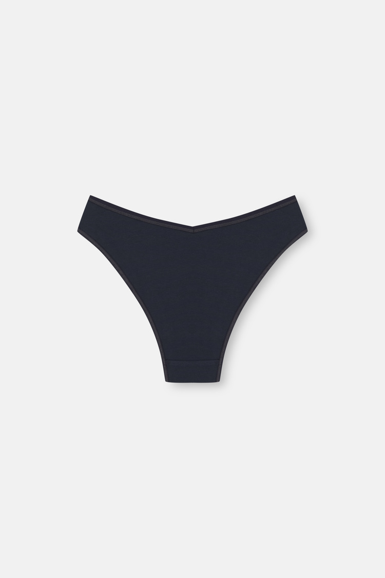 Antrasit / Bej / Vizon 3'lü Pamuklu Brazilian Slip Külot
