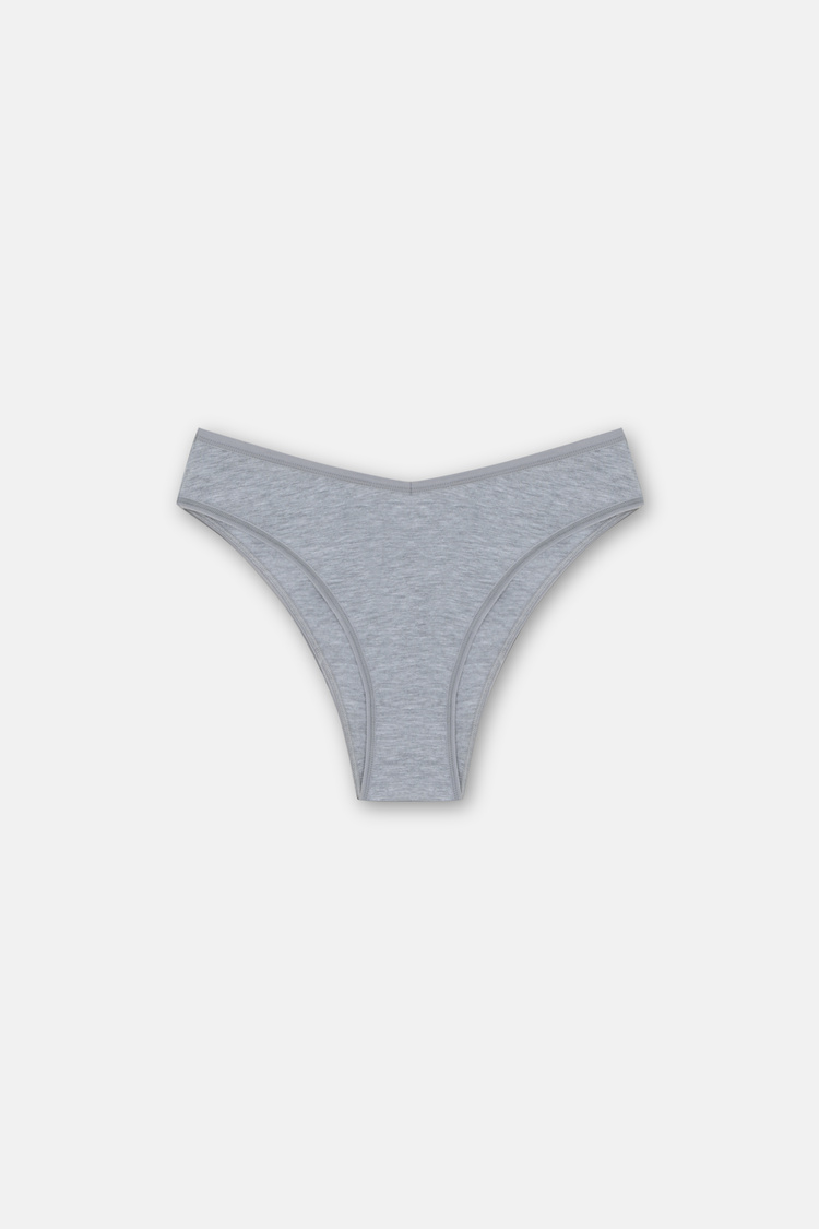 Black / Gray / White 3 P Cotton V Shape Brazilian Slip
