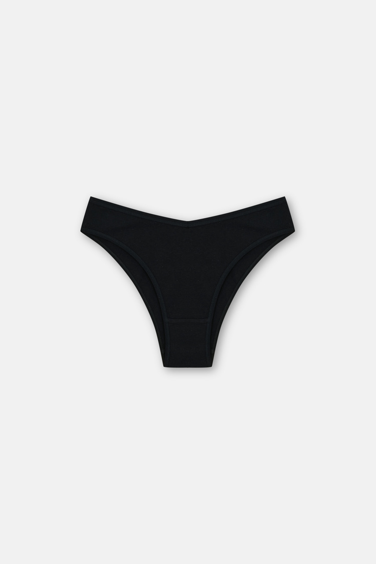 Black / Gray / White 3 P Cotton V Shape Brazilian Slip