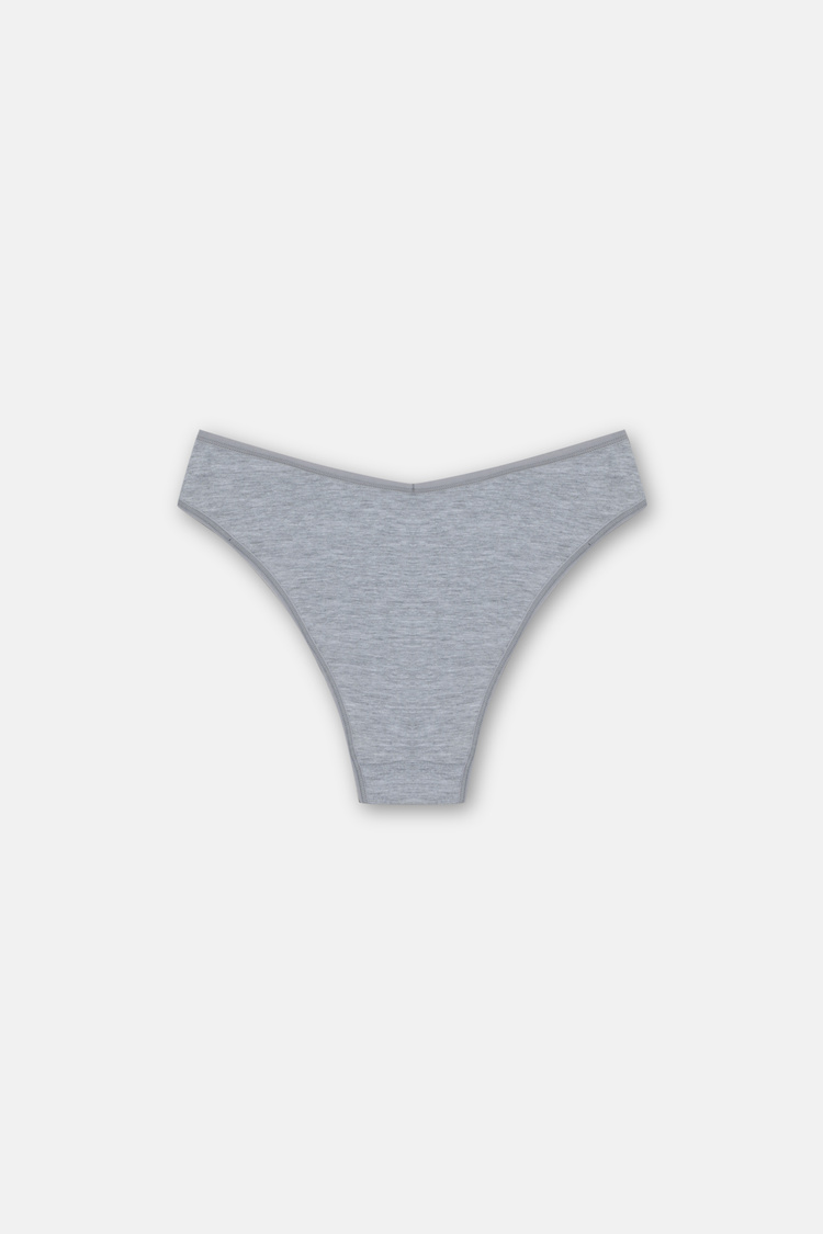 Black / Gray / White 3 P Cotton V Shape Brazilian Slip