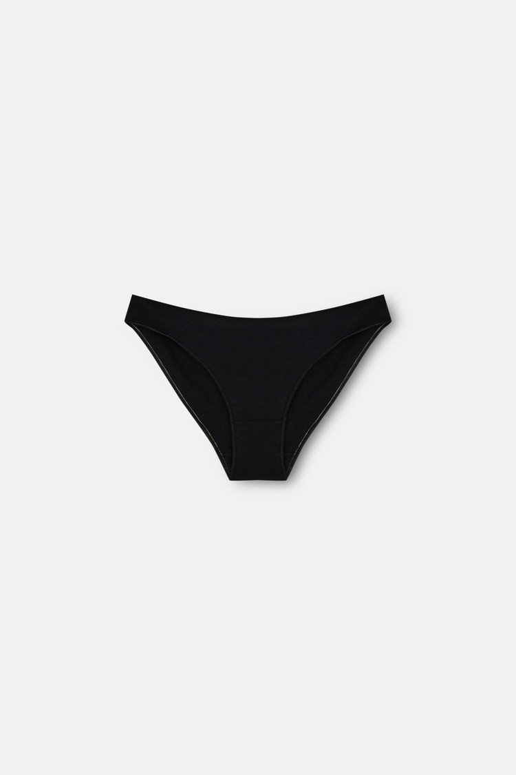 Siyah 5'li Pamuklu Basic Slip Külot