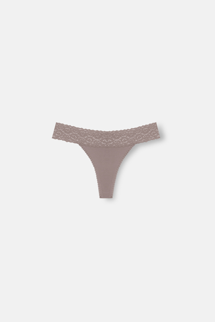 Ekru / Vizon / Pembe 3'lü Düşük Bel String Külot