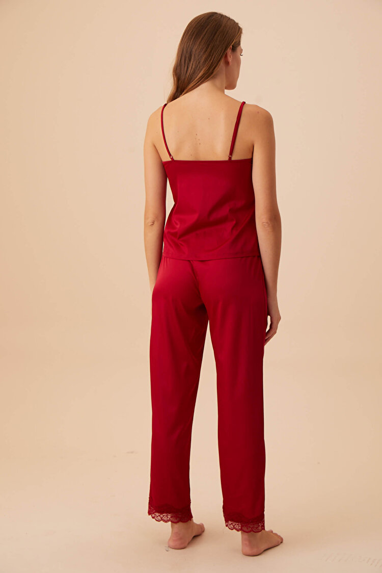 Bordo Pansy Pantolon