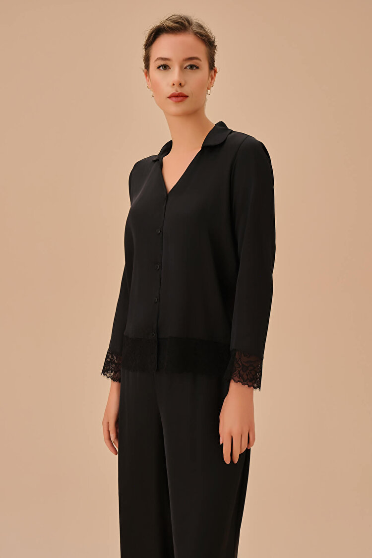Siyah Sapphire Maskülen Pijama Takımı