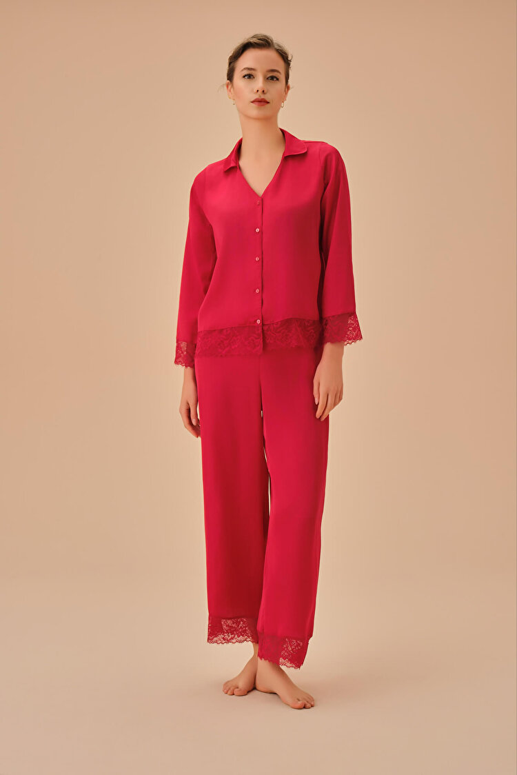 Bordo Sapphire Maskülen Pijama Takımı