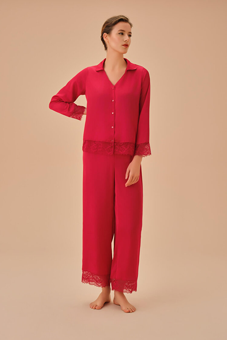 Bordo Sapphire Maskülen Pijama Takımı