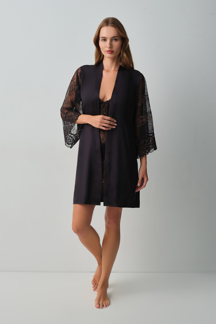 Black Pearl Morning Gown