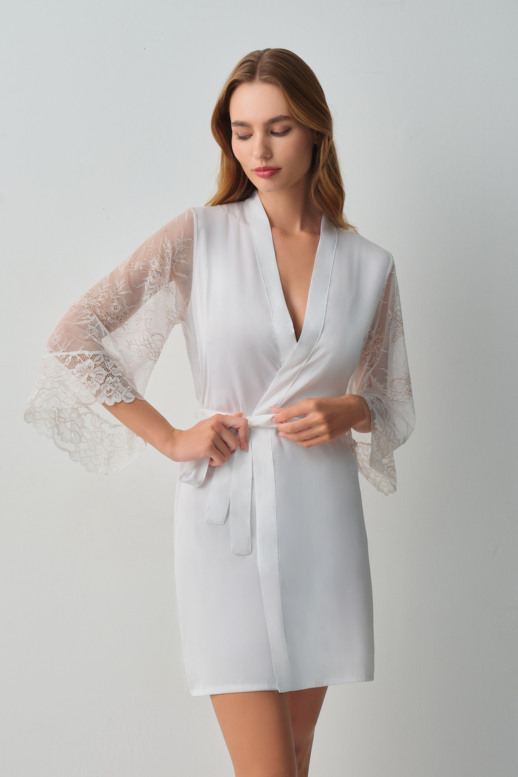Ecru Pearl Morning Gown