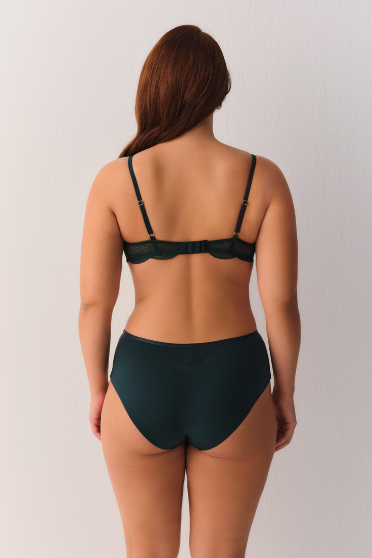 Yeşil Elegant Sprinkle Dantelli Desteksiz Sütyen