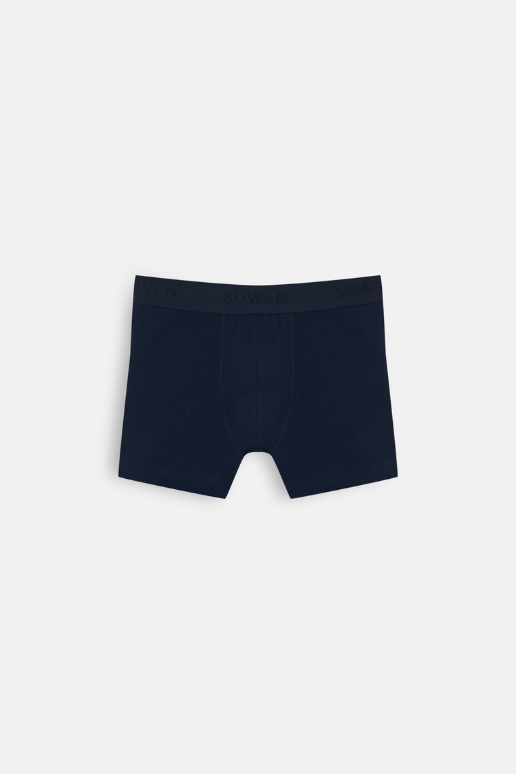 Navy/Navy Men 2P Cotton Comfort Suwen Elastic Boxer