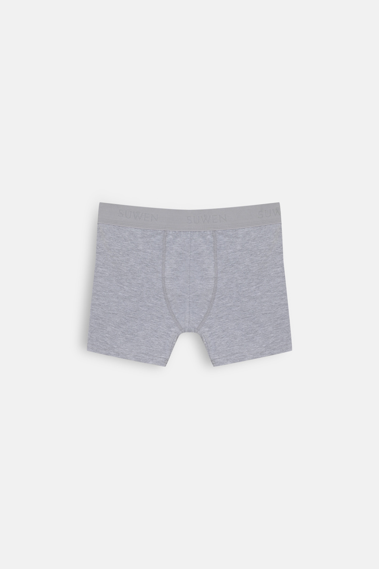 Gray / Gray Men 2P Cotton Comfort Suwen Elastic Boxer