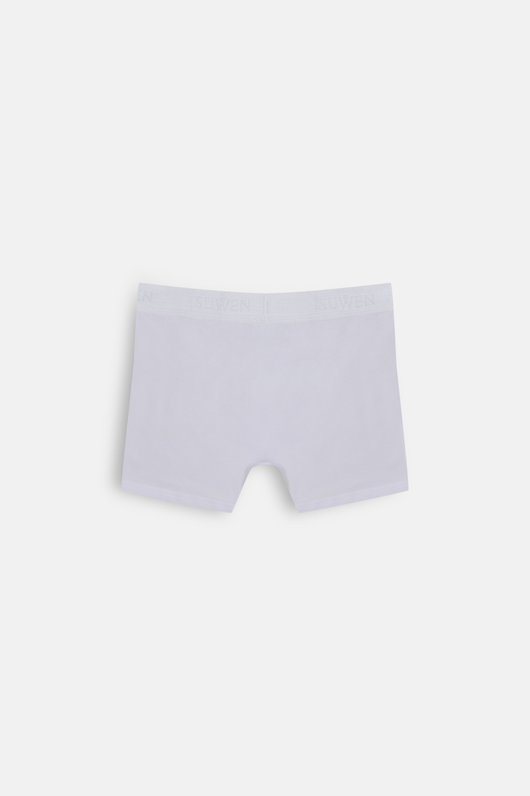 White / White Men 2P Cotton Comfort Suwen Elastic Boxer