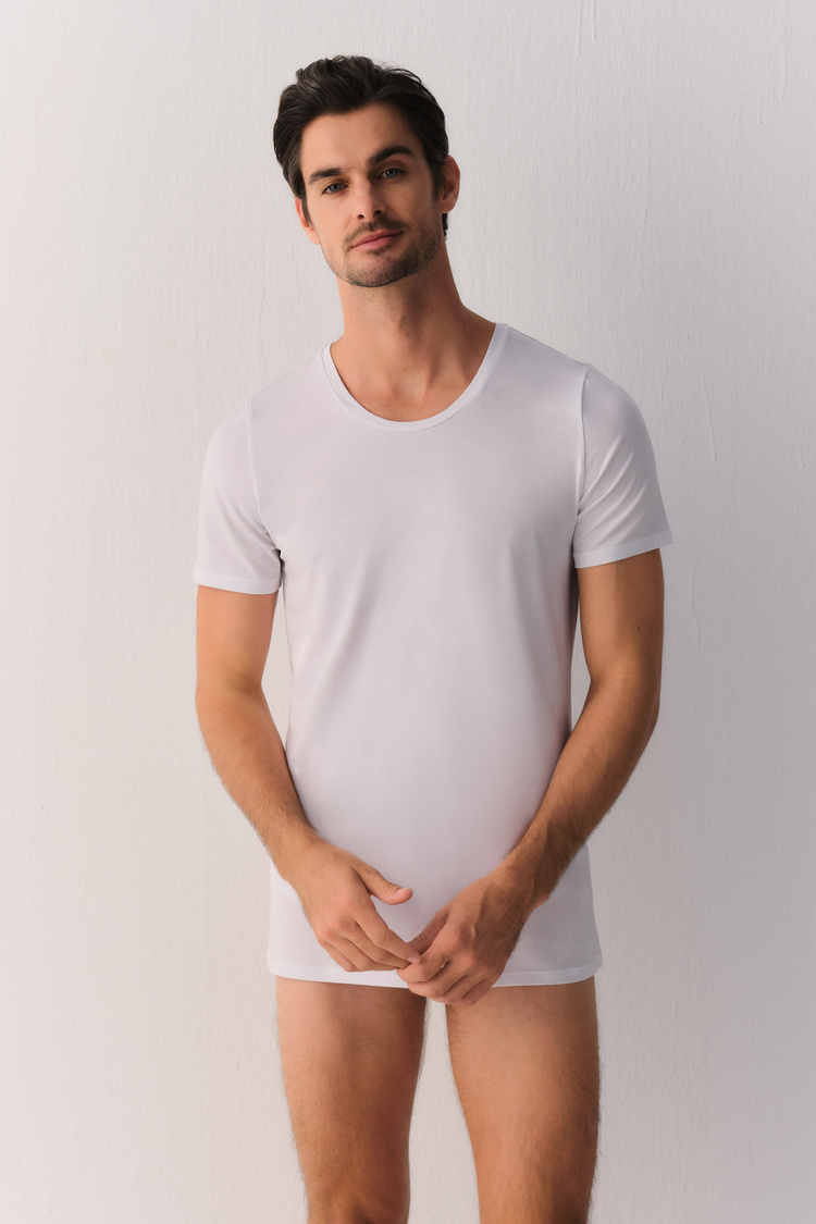 Beyaz Smart Cotton Modal T-Shirt