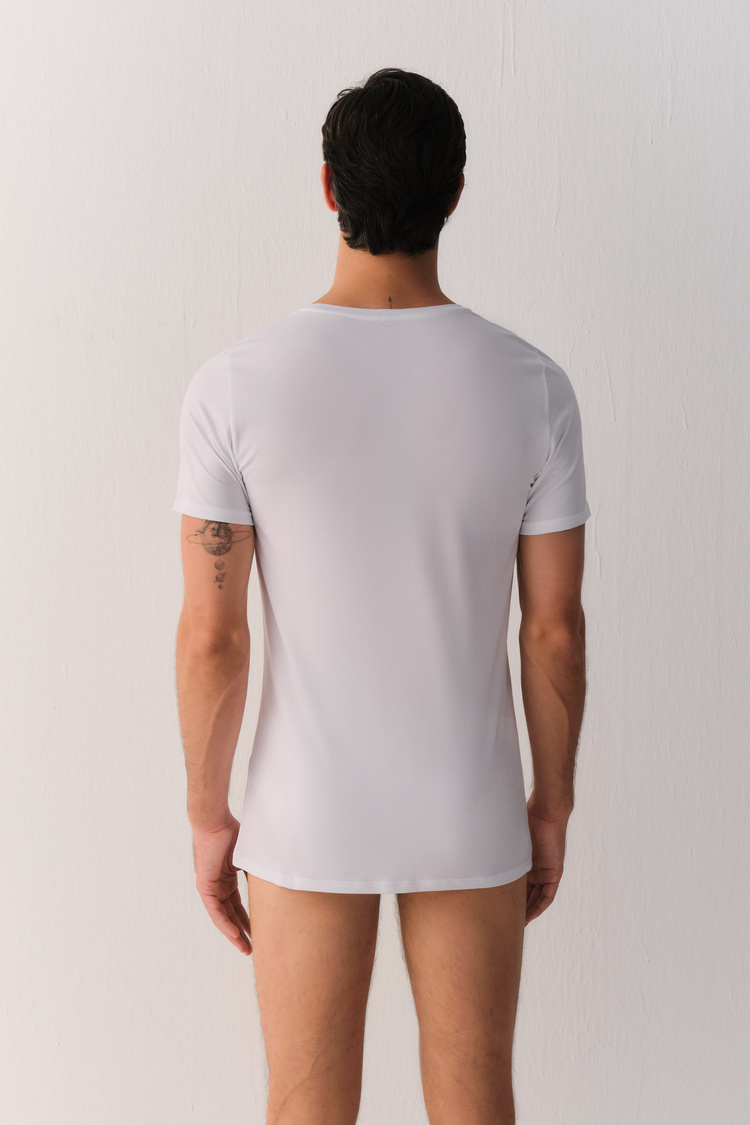Beyaz Smart Cotton Modal T-Shirt
