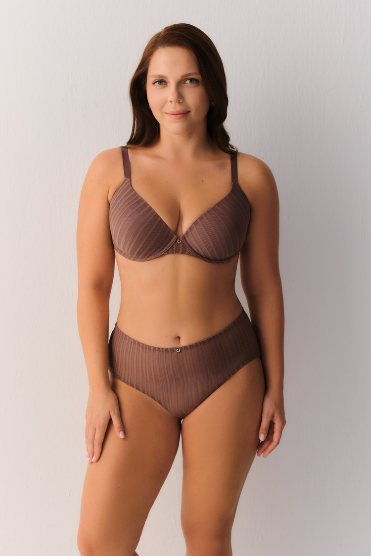 Vizon Stripe Basic Yüksek Bel Slip Külot