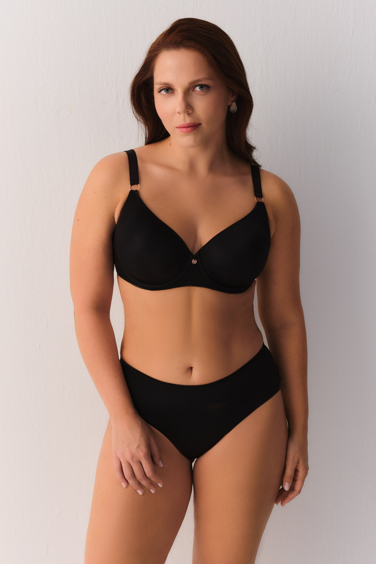 Siyah Contour Deluxe Midi Slip Külot