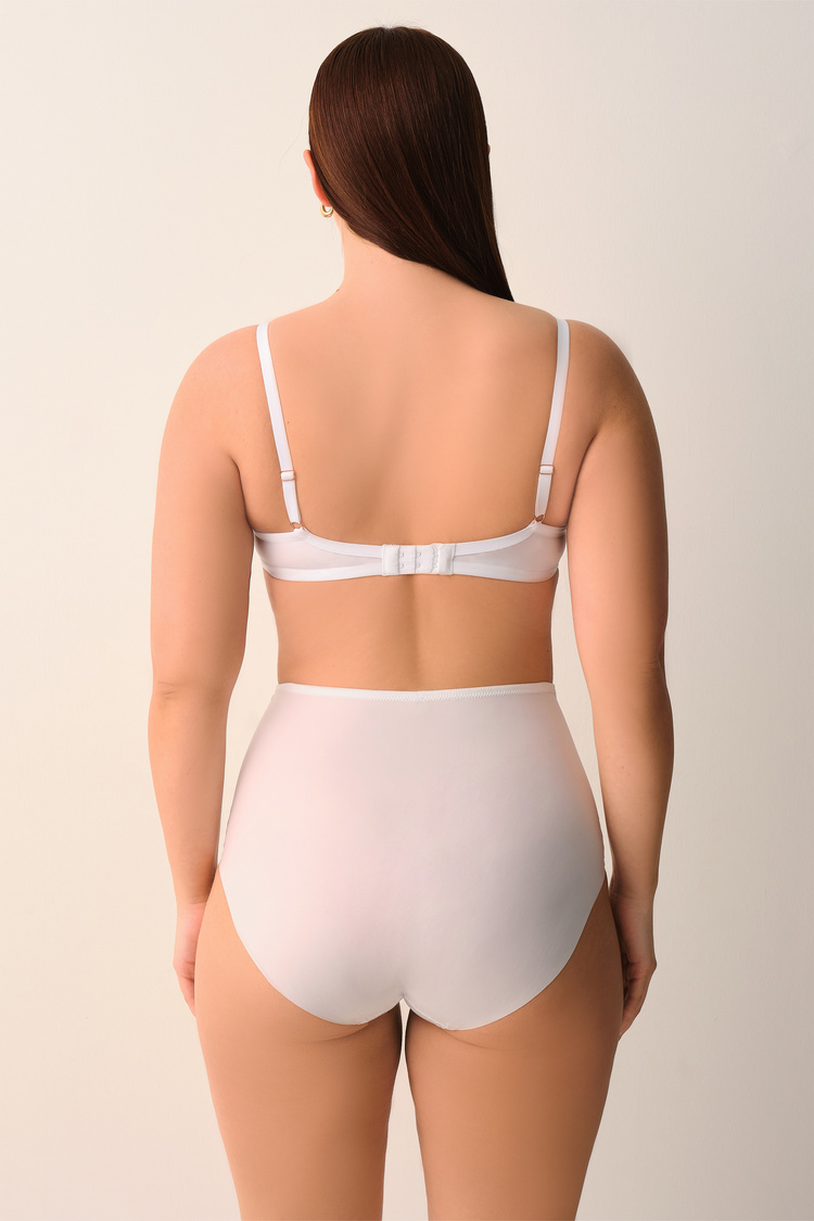 Beyaz Contour Deluxe Yüksek Bel Slip Külot