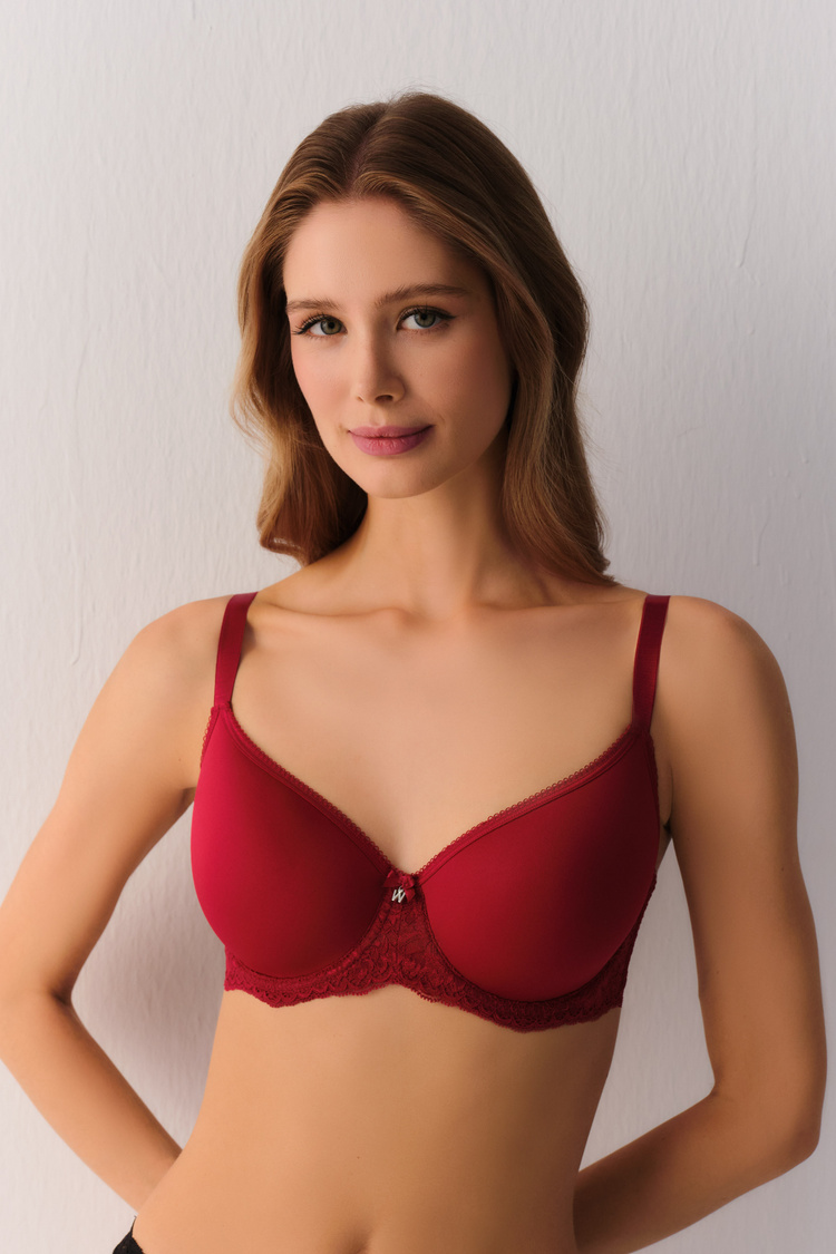 Wine Diana Spacer Balconette Bra