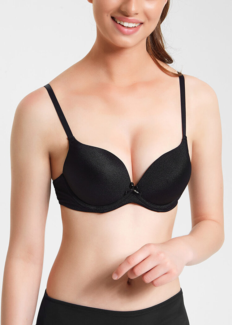 Siyah Super Push Up Sütyen  
