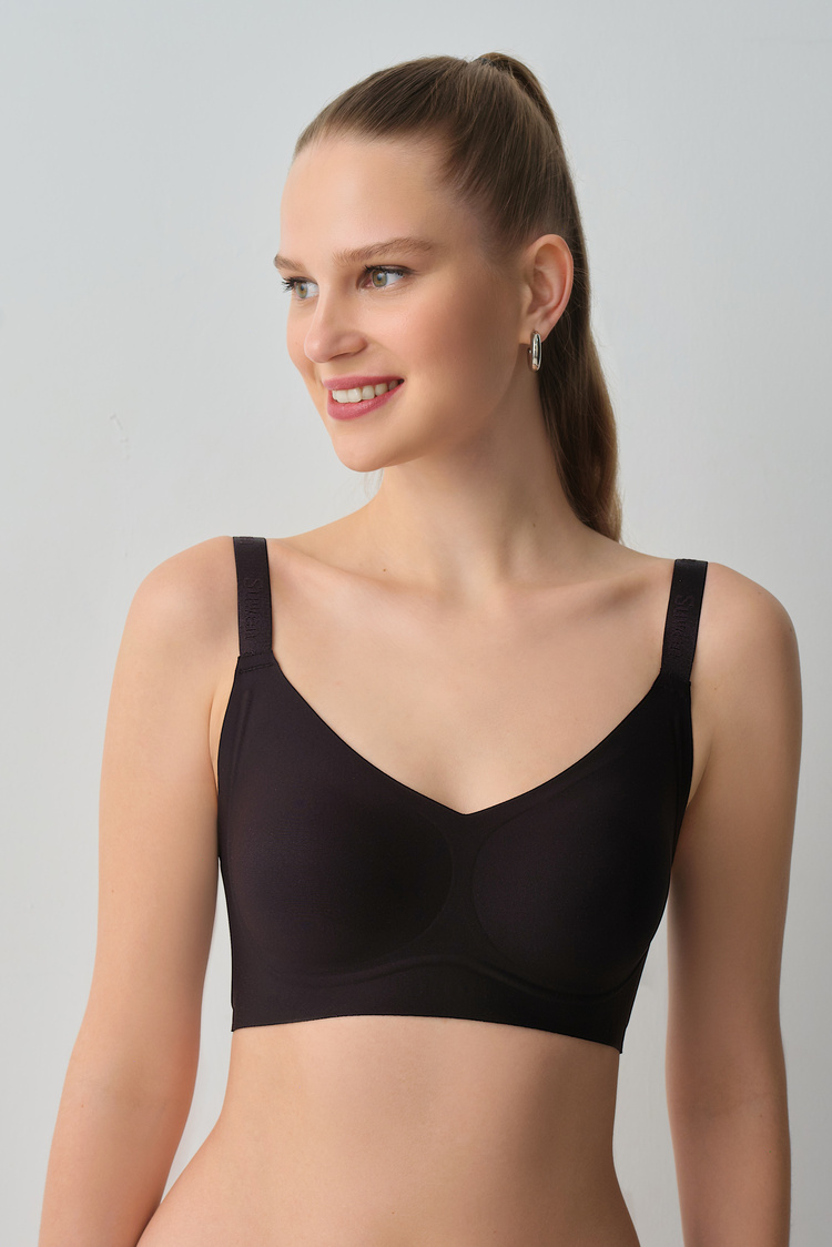 Black Invisible Control Bra
