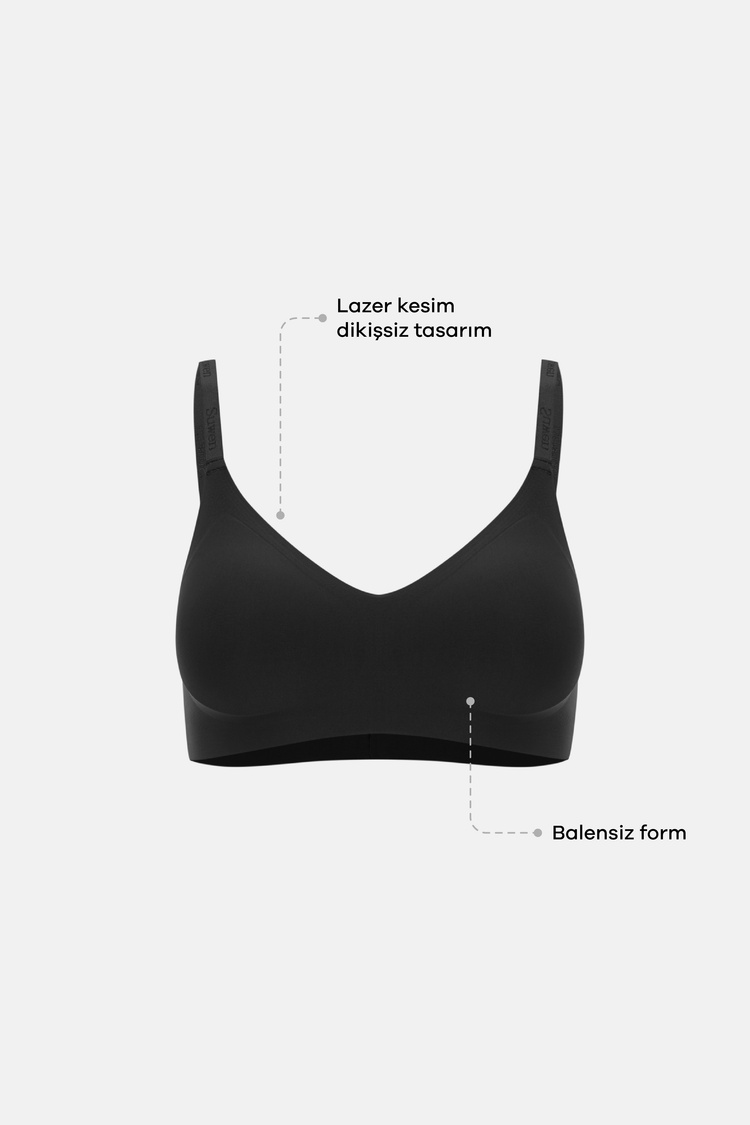 Black Invisible Soft Bra