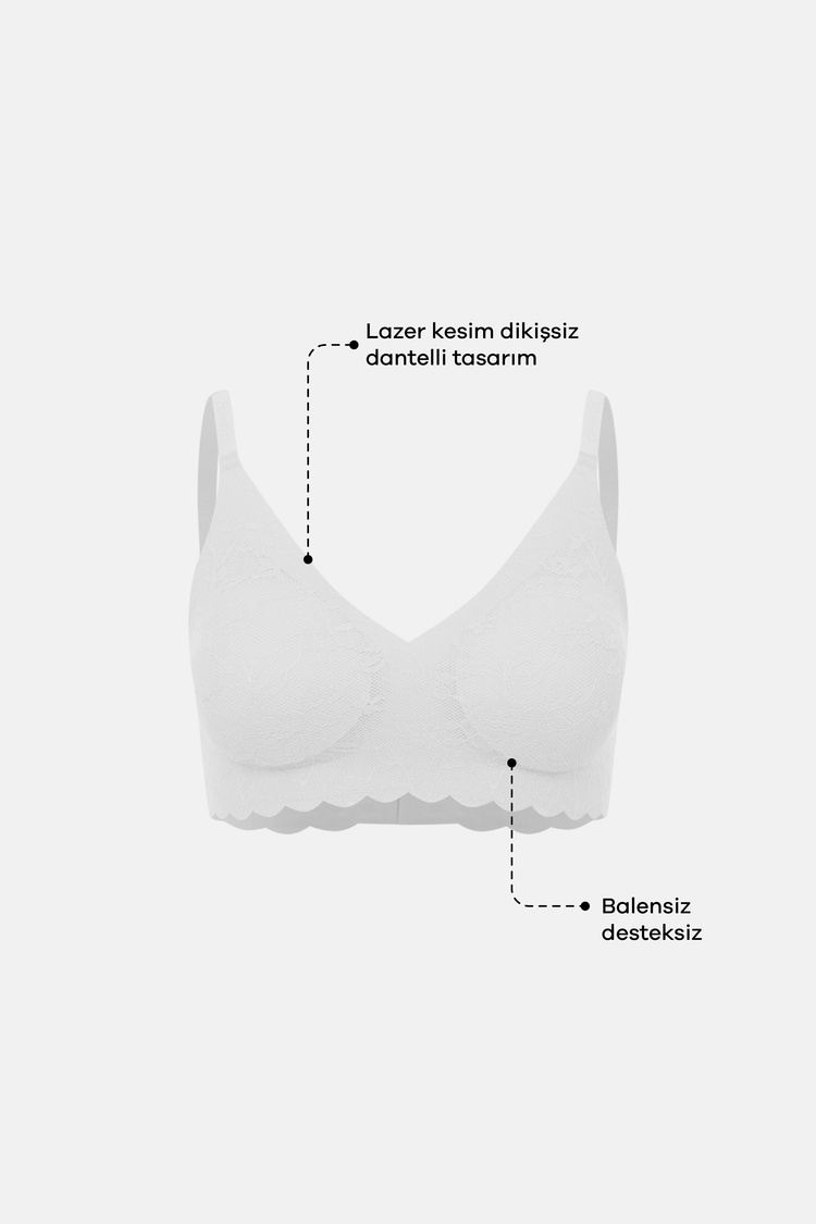 Ecru Invisible Lacy Soft Bra