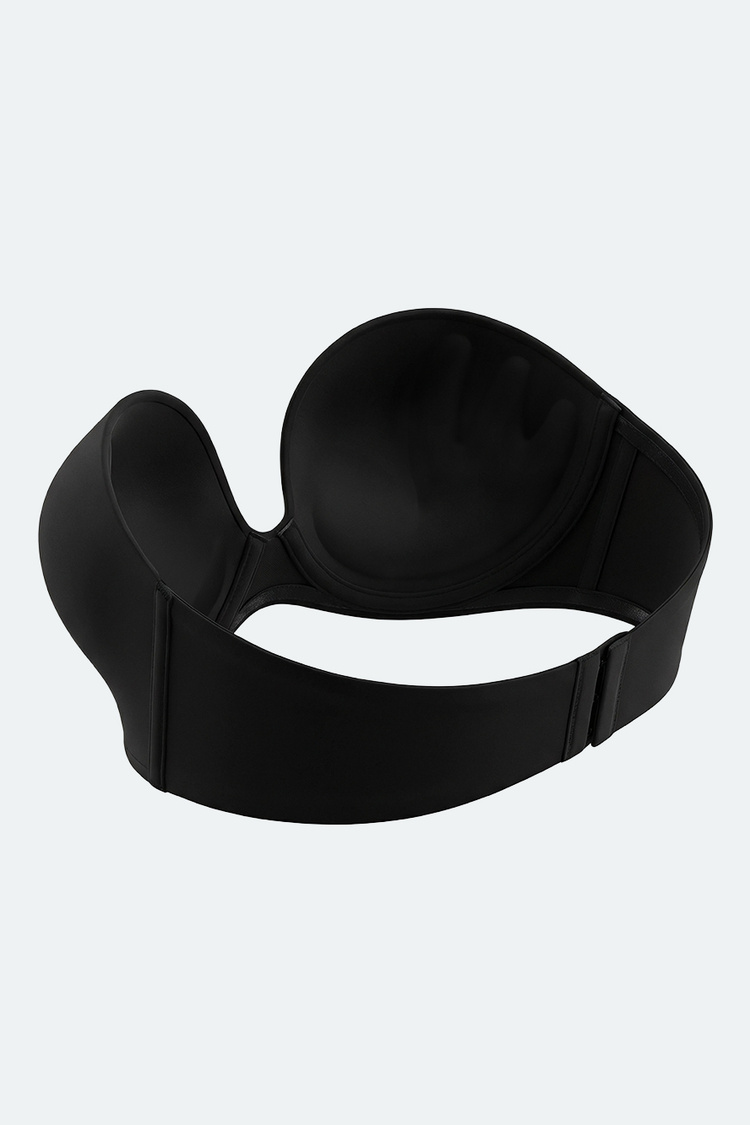 Black Hands Up Strapless Bra