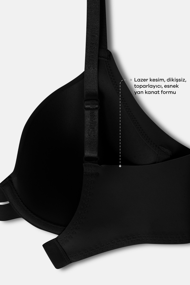 Black Cathy Balconette Bra