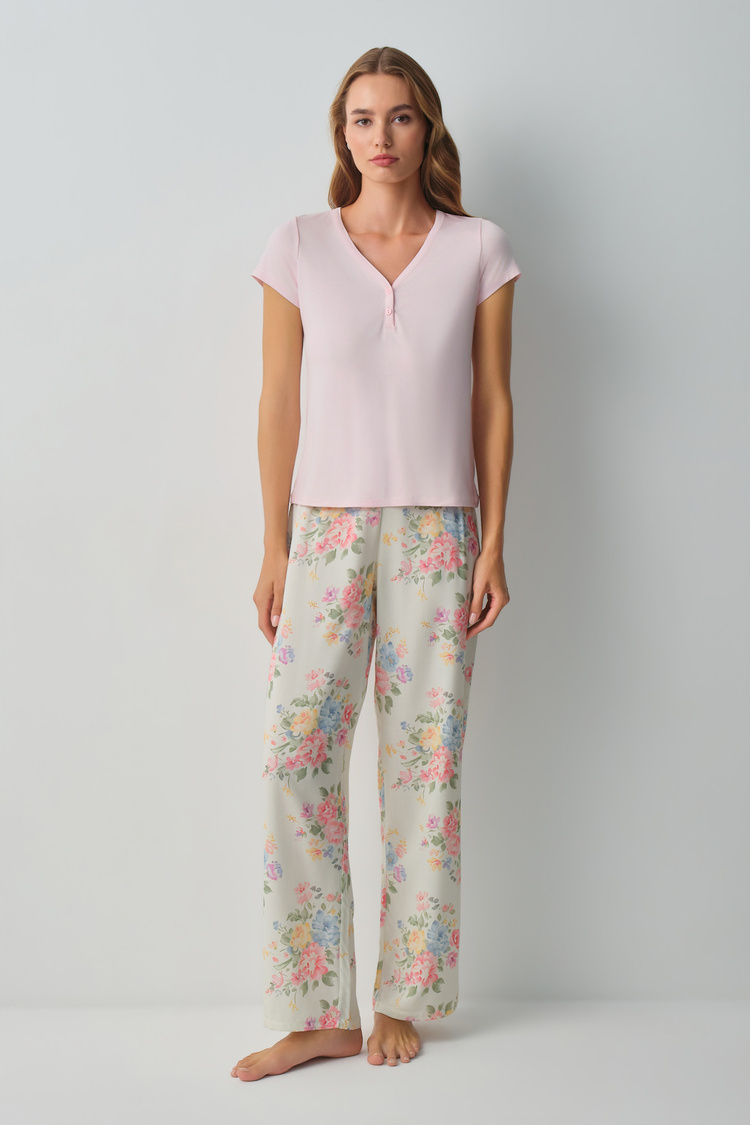 Flower Print Fleur Pyjamas Set