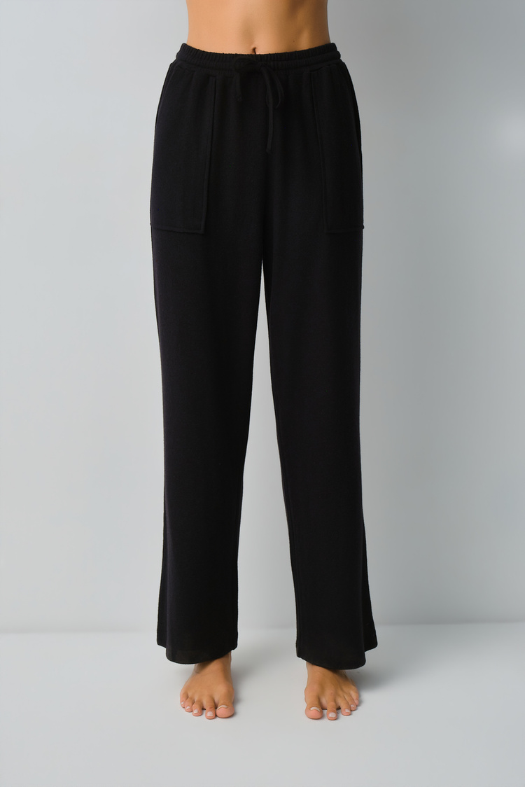 Siyah Comfort Kapüşonlu Pijama Takımı