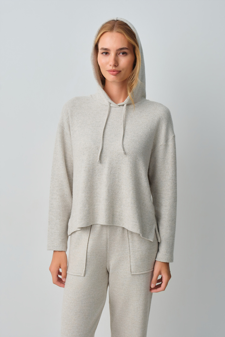 Gray Melange Comfort Sweatshirt Pyjamas Set