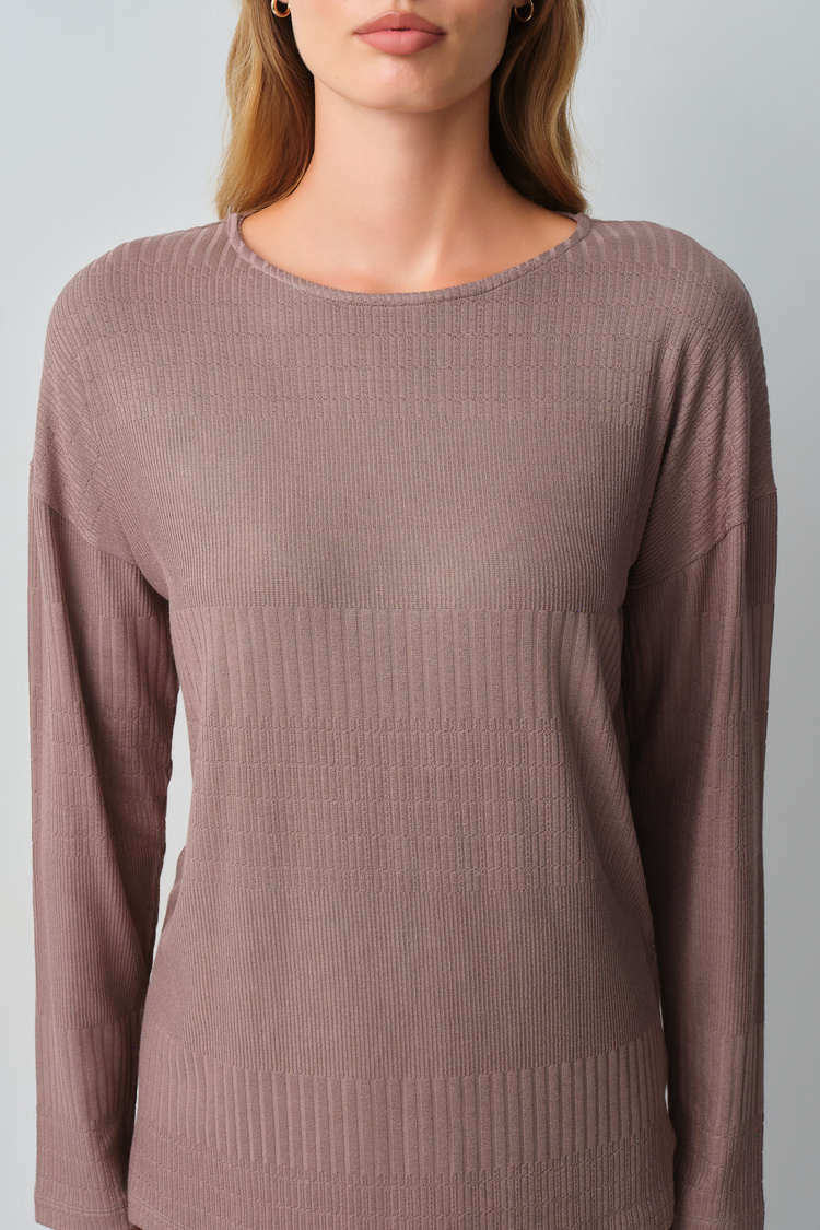 Cappuccino Comfort Geniş Yaka Pijama Takımı