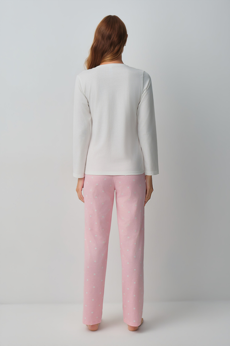 Pink Polka Print Lulusu Pyjamas Set