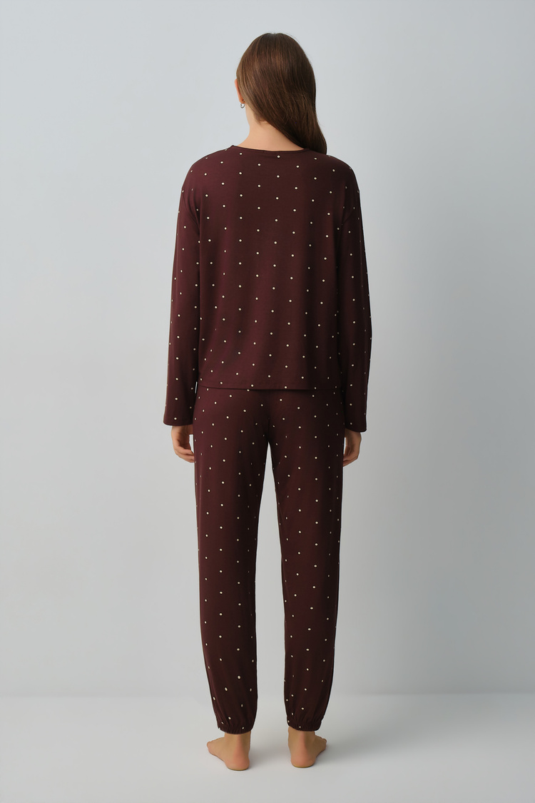 Brown Print Meloni Sport Pyjamas Set